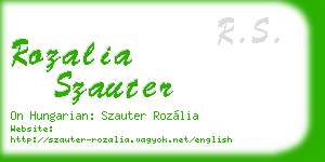 rozalia szauter business card