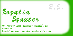 rozalia szauter business card